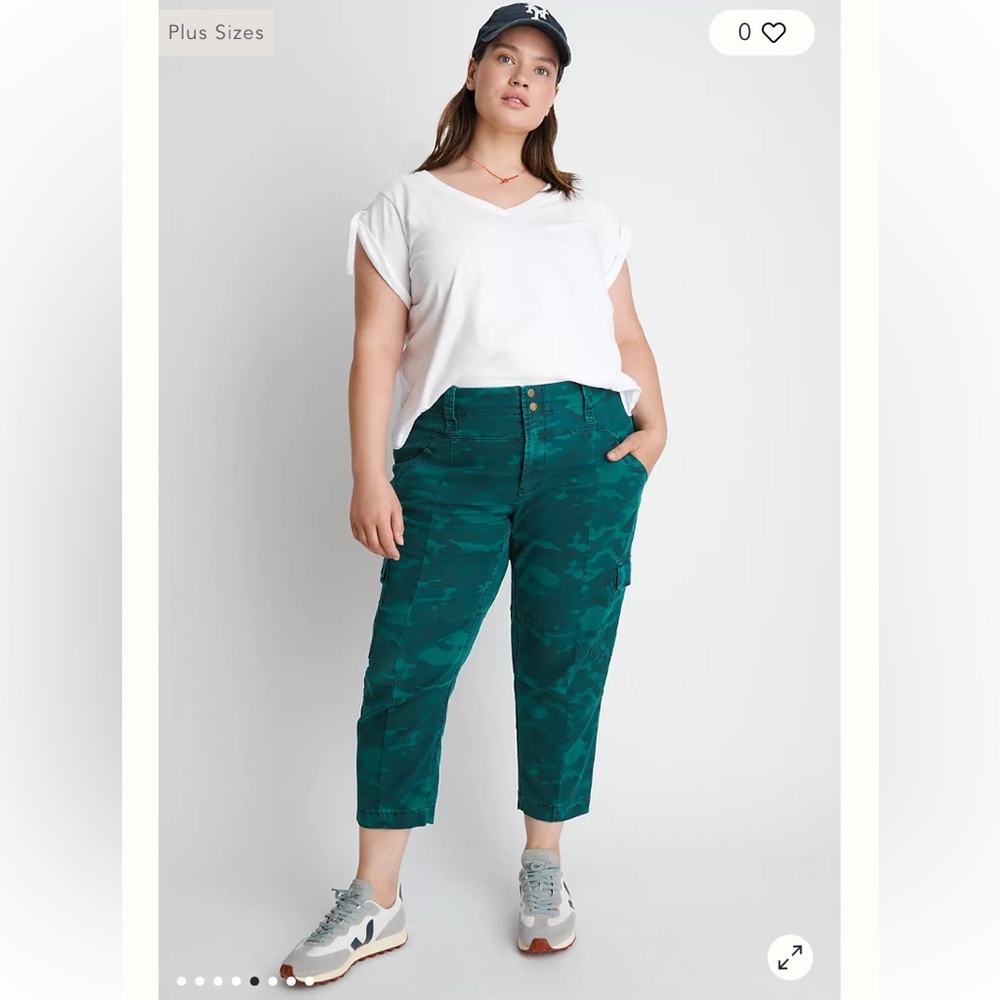 Anthropologie Camo Utility Cargo Pants Green Size 30 – Excellent Condition